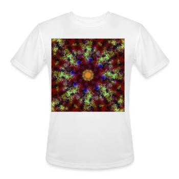 Kaleidoscopic Mandala Burst - Men's Moisture Wicking Performance T-Shirt - white - Front - Jackson (183cm)
