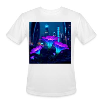 Bloominescent - Men's Moisture Wicking Performance T-Shirt - white - Front - Jackson (183cm)