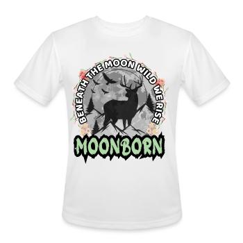 Moonborn Deer Mystic Forest Design - Men's Moisture Wicking Performance T-Shirt - white - Front - Jackson (183cm)