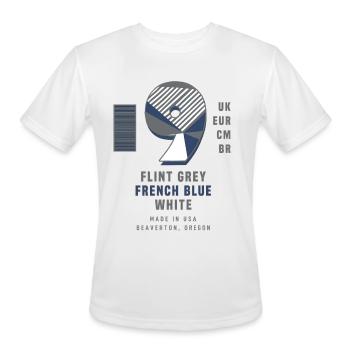 Colorway Label Flint Grey French Blue White - Men's Moisture Wicking Performance T-Shirt - white - Front - Jackson (183cm)