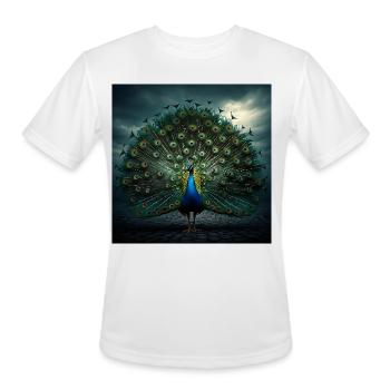 beautiful peacock - Men's Moisture Wicking Performance T-Shirt - white - Front - Jackson (183cm)