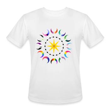 Cosmic Connection Lesbian Rising - Men's Moisture Wicking Performance T-Shirt - white - Front - Jackson (183cm)