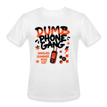 Dumb Phone Gang Analog Summer 2026 - Men's Moisture Wicking Performance T-Shirt - white - Front - Jackson (183cm)