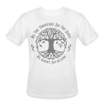 The Universe - Men's Moisture Wicking Performance T-Shirt - white - Front - Jackson (183cm)