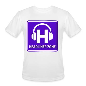 Headliner Zone Logo Tee - Men's Moisture Wicking Performance T-Shirt - white - Front - Jackson (183cm)