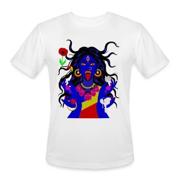 Goddess Kali Pop Art - Divine Shakti Mantra - Men's Moisture Wicking Performance T-Shirt - white - Front - Jackson (183cm)