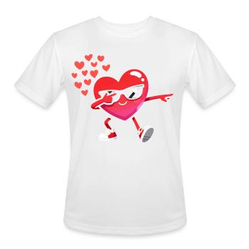 Retro Heart Aesthetic Valentine's Day - Men's Moisture Wicking Performance T-Shirt - white - Front - Jackson (183cm)