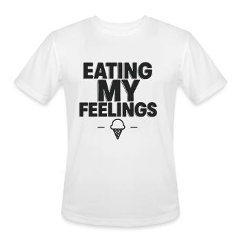 Eating My Feelings - Men's Moisture Wicking Performance T-Shirt - white - Front - Jackson (183cm)
