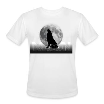Moonlit Wolf Howl - Men's Moisture Wicking Performance T-Shirt - white - Front - Jackson (183cm)