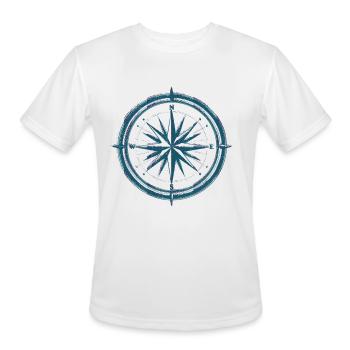 Celestial Compass Constellation T-Shirt - Men's Moisture Wicking Performance T-Shirt - white - Front - Jackson (183cm)