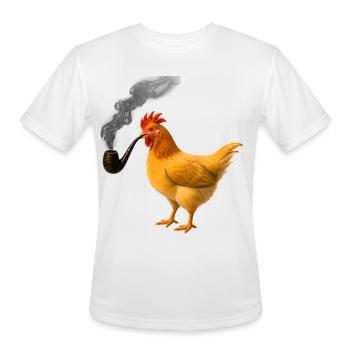 Smoking Chicken - Men's Moisture Wicking Performance T-Shirt - white - Front - Jackson (183cm)
