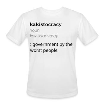 kakistocracy-definition - Men's Moisture Wicking Performance T-Shirt - white - Front - Jackson (183cm)
