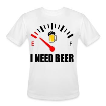 I need beer - Men's Moisture Wicking Performance T-Shirt - white - Front - Jackson (183cm)