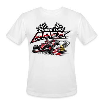 Chase the Apex Racing Graphic - Men's Moisture Wicking Performance T-Shirt - white - Front - Jackson (183cm)