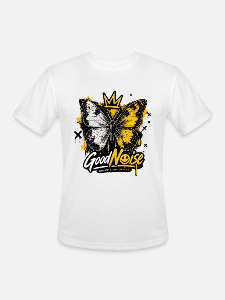 Butterfly Crown Graffiti - Men's Moisture Wicking Performance T-Shirt - white