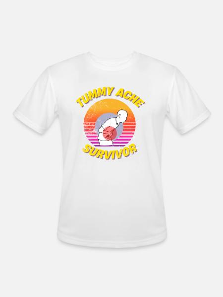 Tummy ache survivor - Men's Moisture Wicking Performance T-Shirt - white