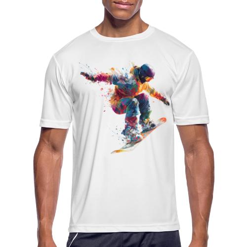 Snowboarding: Frozen Flight - Men's Moisture Wicking Performance T-Shirt