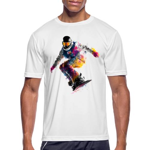 Snowboarding: Frozen Palette - Men's Moisture Wicking Performance T-Shirt