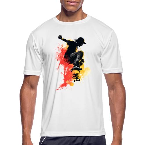 Skateboarding: Splash of Motion - Men's Moisture Wicking Performance T-Shirt