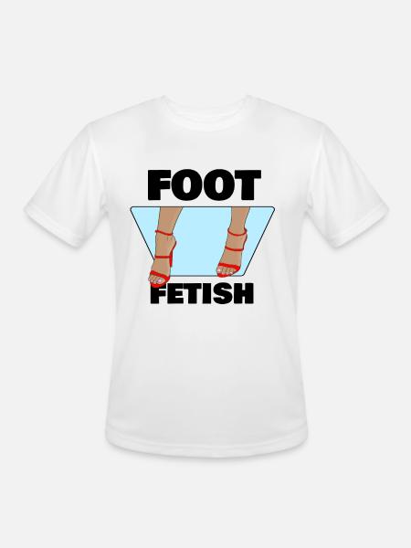FOOT FETISH - Men's Moisture Wicking Performance T-Shirt - white