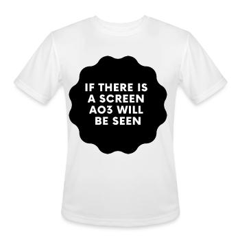 If there is a screen Ao3 will be seen - Men's Moisture Wicking Performance T-Shirt - white - Front - Jackson (183cm)