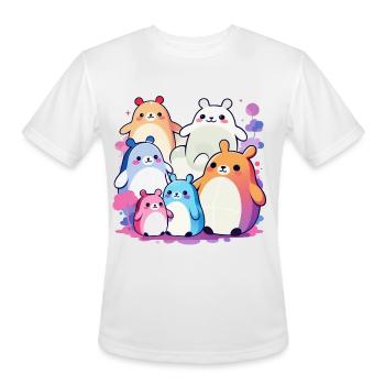 Happiness is a Squishy Hug Away - Men's Moisture Wicking Performance T-Shirt - white - Front - Jackson (183cm)