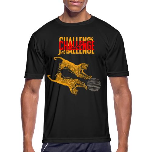 Double tiger fashion, jungle feline animals. - Men's Moisture Wicking Performance T-Shirt