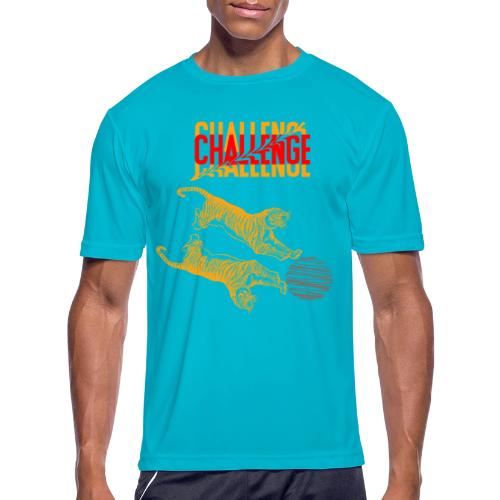 Double tiger fashion, jungle feline animals. - Men's Moisture Wicking Performance T-Shirt