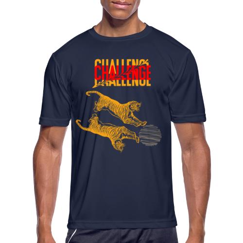 Double tiger fashion, jungle feline animals. - Men's Moisture Wicking Performance T-Shirt