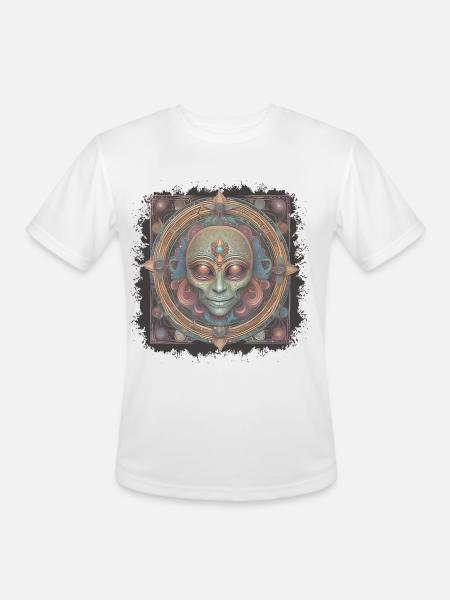 Alien face - Men's Moisture Wicking Performance T-Shirt - white