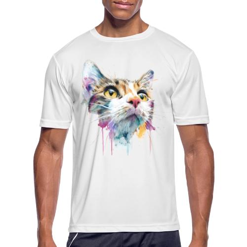 Chromatic Cat Splash - Men's Moisture Wicking Performance T-Shirt