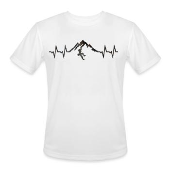 Runner On Mountain Heartbeat - Men's Moisture Wicking Performance T-Shirt - white - Front - Jackson (183cm)