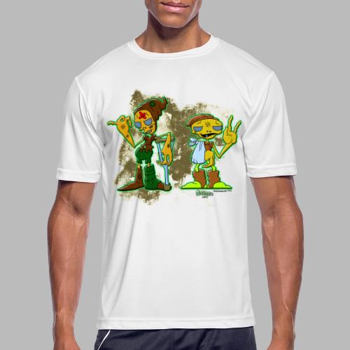 Ongher's UFO Hitchhiking Aliens - Men's Moisture Wicking Performance T-Shirt