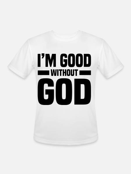 atheists - Men's Moisture Wicking Performance T-Shirt - white