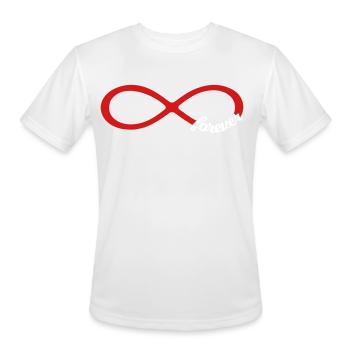 Infinity forever love - couple best friends symbol - Men's Moisture Wicking Performance T-Shirt - white - Front - Jackson (183cm)