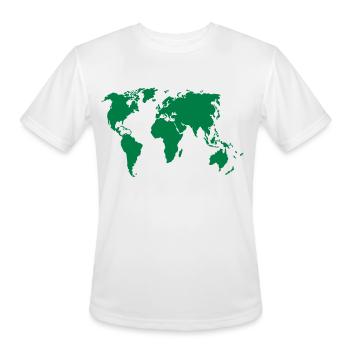 Earth - Men's Moisture Wicking Performance T-Shirt - white - Front - Jackson (183cm)