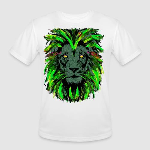 Green Lion Head Portrait Drawing - Green Lion - Men's Moisture Wicking Performance T-Shirt