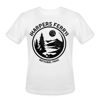 Harers Ferry National Park - Men's Moisture Wicking Performance T-Shirt - white - Front - Jackson (183cm)