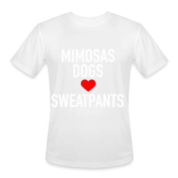 Mimosas Dogs Sweatpants Love Shirt Comfy Cozy - Men's Moisture Wicking Performance T-Shirt - white - Front - Jackson (183cm)