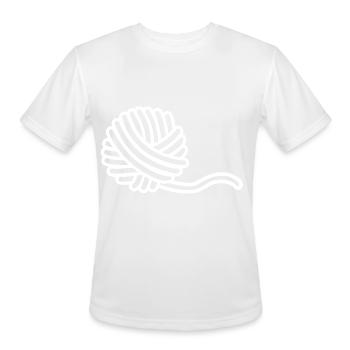 Knitting wool T Shirt - Men's Moisture Wicking Performance T-Shirt - white - Front - Jackson (183cm)