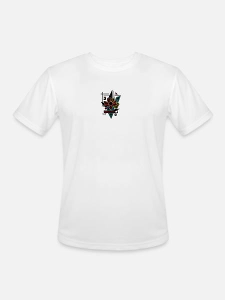 Unique flower design - Men's Moisture Wicking Performance T-Shirt - white