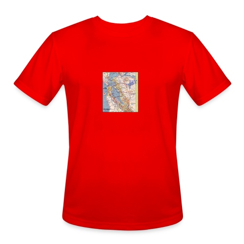 Phillips 66 Zodiac Killer Map June 26 - Men's Moisture Wicking Performance T-Shirt