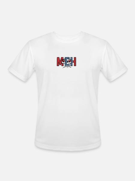 Meh Expression Bold Typography - Men's Moisture Wicking Performance T-Shirt - white