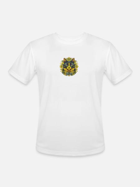 Artist cat - Men's Moisture Wicking Performance T-Shirt - white