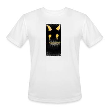Glowing Grim Smile Halloween Face - Men's Moisture Wicking Performance T-Shirt - white - Front - Jackson (183cm)