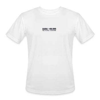 Aura Neon Glitch +99,999 - Men's Moisture Wicking Performance T-Shirt - white - Front - Jackson (183cm)