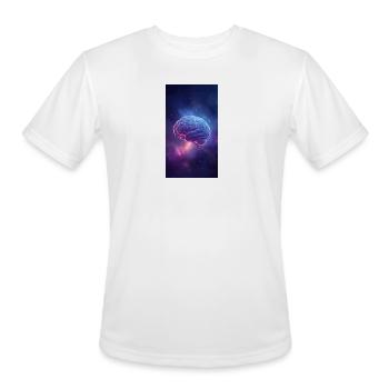 Cosmic Brain Nebula - Men's Moisture Wicking Performance T-Shirt - white - Front - Jackson (183cm)