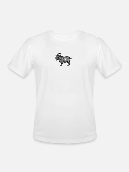 Midnight Nebula Goat - Men's Moisture Wicking Performance T-Shirt - white