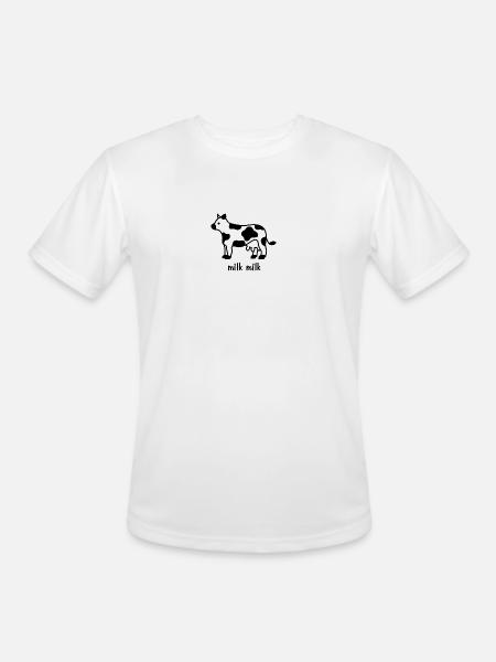 milk milk - Men's Moisture Wicking Performance T-Shirt - white