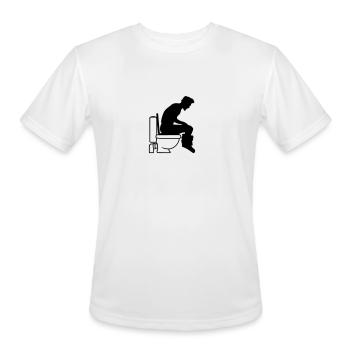 grande toilette de toilettes toilettes chie drôles - T-Shirt Performance pour hommes - blanc - Devant - Jackson (183cm)